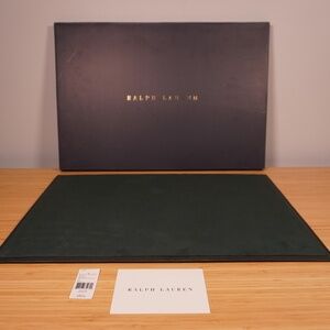 Ralph Lauren Home Brennan Small Leather Desk Blotter Green